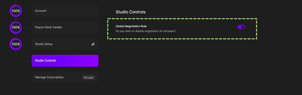 Turn it ON for all from Studio Settings Studio Controls