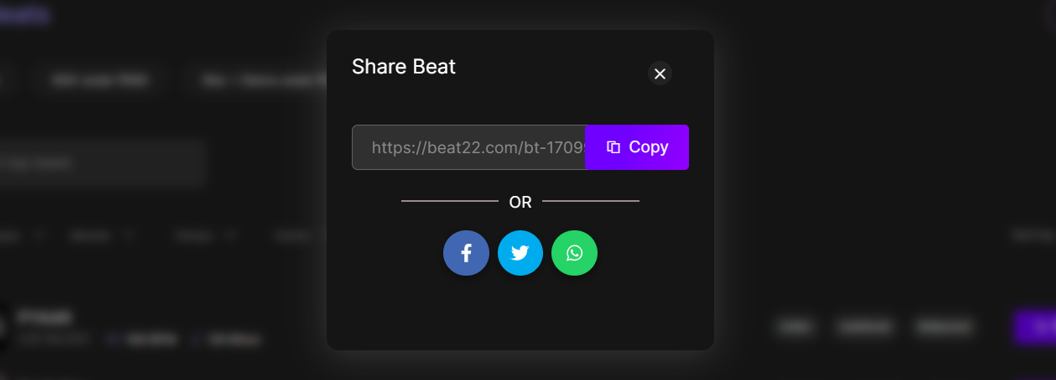 Or you may see direct social sharing options like Twitter, Facebook, etc.
