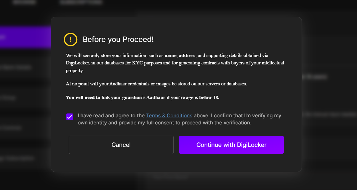 3\. A popup will appear — tick the checkbox for “I have read and agree to the Terms & Conditions.” 4. Click