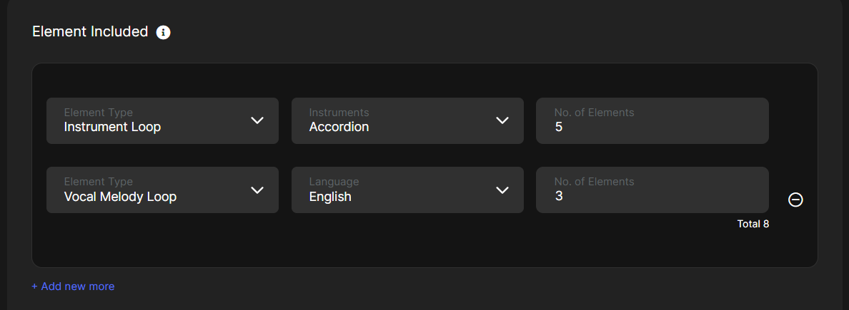 Add the number of vocal files