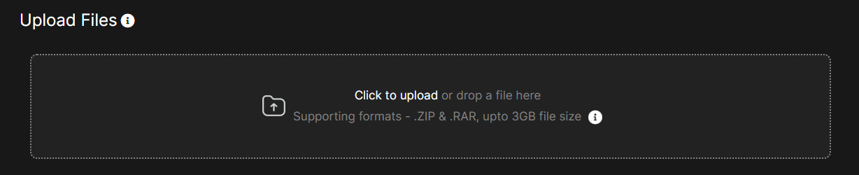 Upload the ZIP file here.