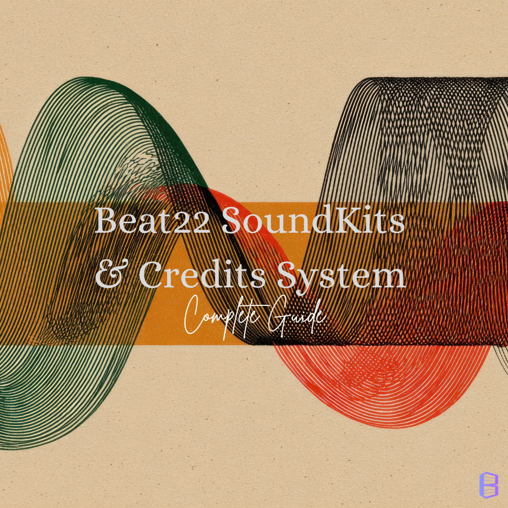 Image of beat22 soundkits and credits system - complete guide